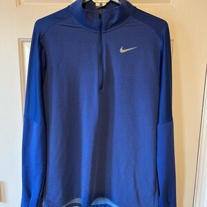 Blue Mens Nike Running Dri-FIT Element Half Zip Pullover Size Medium